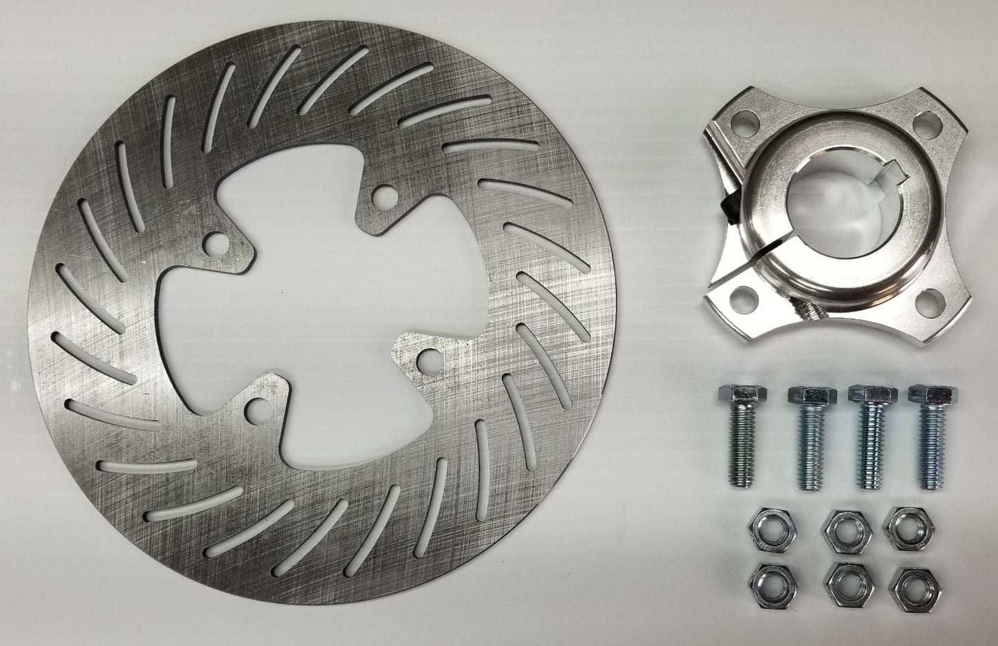 BDC-1 and BHC-1 Rotor 7 inch 4 Bolt, Brake Hub Silver 4 Bolt for 7 Inch